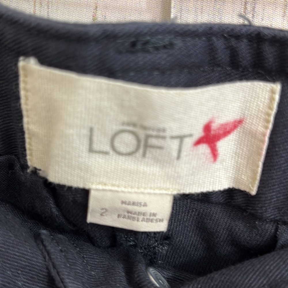 NWT Loft Marisa Boot Cut Navy Slacks Size 2 - Picture 6 of 10